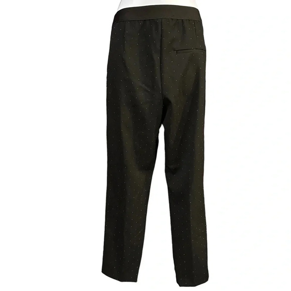 H&M Polka Dot Dress Pants - Size 6, Straight Leg, Elastic Waist - Picture 2 of 6